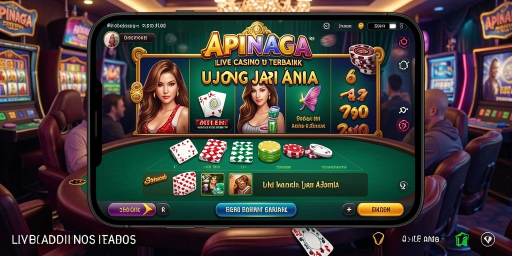 Tampilan gameplay Live Casino seru di APINAGA dengan dealer interaktif.