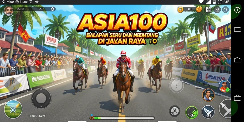 Gameplay balapan seru dengan trek menantang di ASIA100.