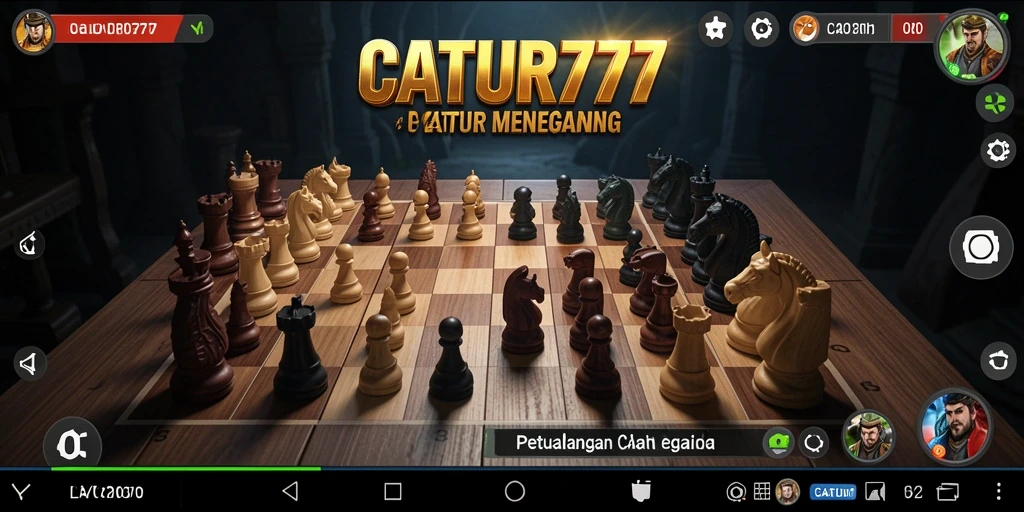 Tampilan menarik dari gameplay petualangan Catur yang menantang.