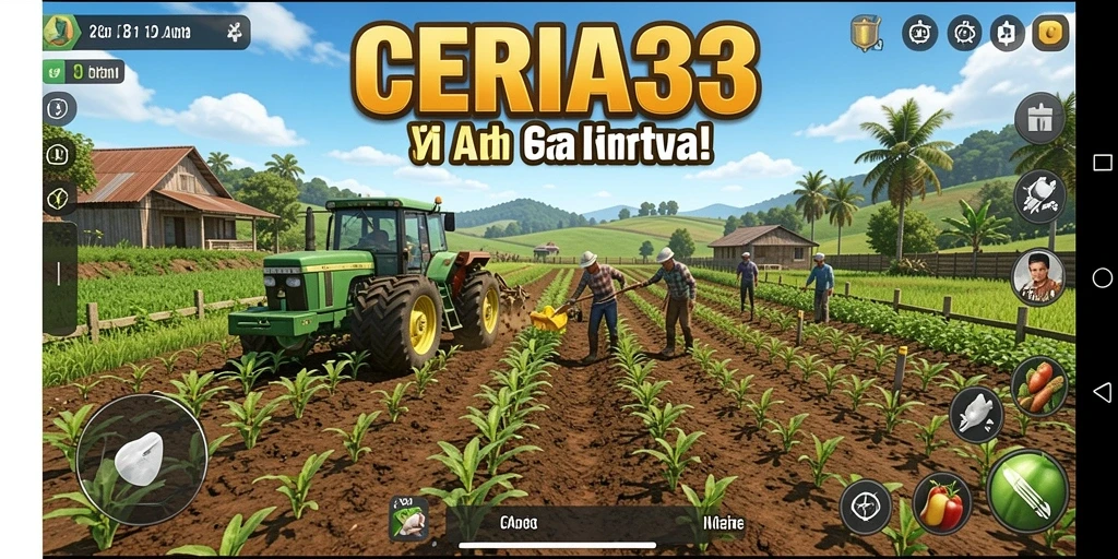 Tampilan gameplay CERIA33 yang seru dan mendidik tentang pertanian.