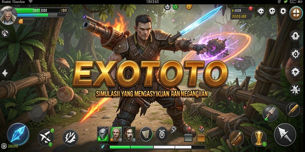 Screenshot EXOTOTO menampilkan gameplay simulasi yang imersif dan interaktif.