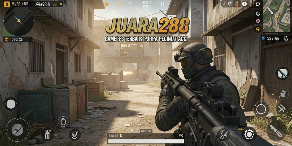 Gambaran intens dari gameplay JUARA288 yang penuh aksi FPS.