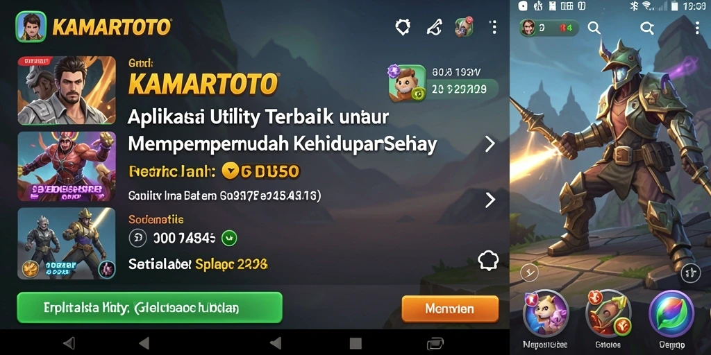 Screenshot aplikasi KAMARTOTO yang menampilkan antarmuka pemrograman yang intuitif.