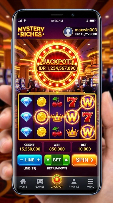 Tampilan aplikasi maxwin303 dengan antarmuka yang menarik.